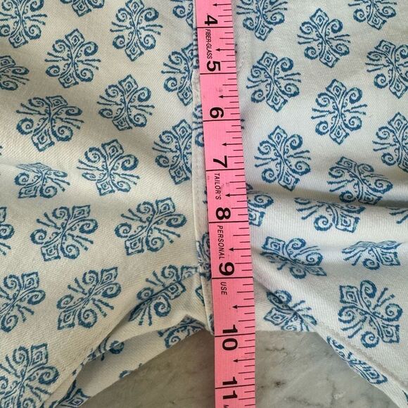 VINEYARD VINES MEDALLION PRINT DENIM MIDRISE SKINNY JEANS BLUE JAY size 6 - Picture 7 of 8